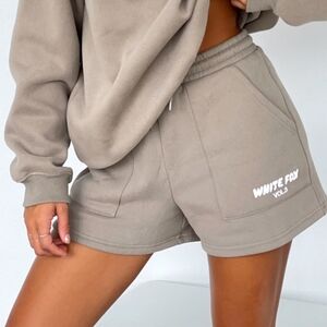 White Fox Boutique Brown Athletic Shorts